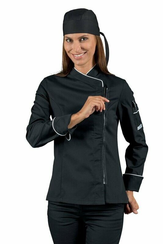 GIACCA LADY ZIP nero + bianco