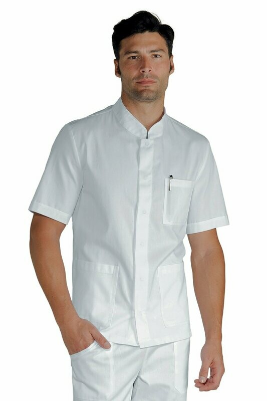 Casacca Corfù mezza manica superstretch bianco