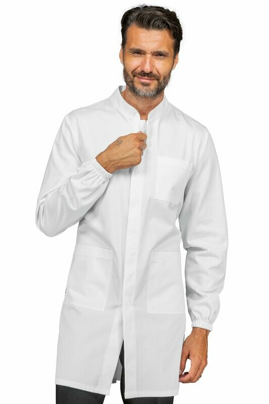 Camice Dover zip bianco