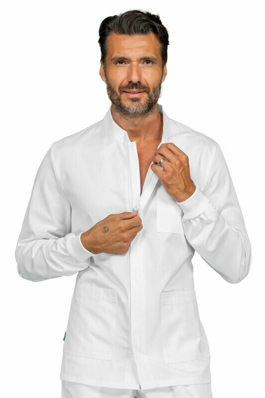 Casacca Corfù zip bianco polso in maglia