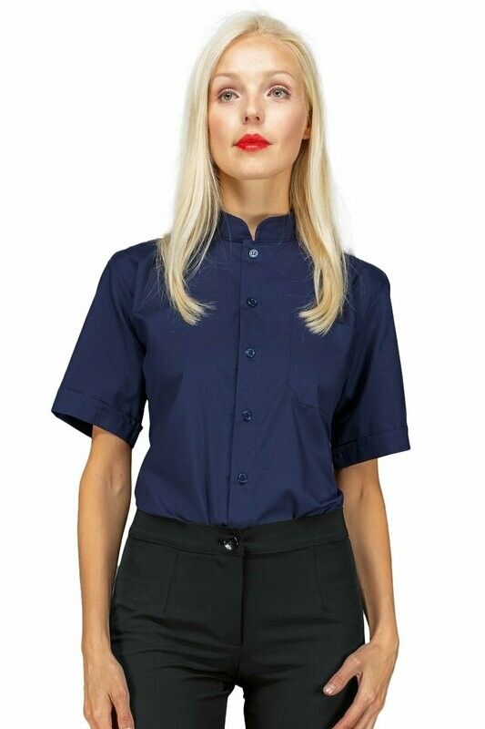Camicia Dublino unisex mezza manica  blu