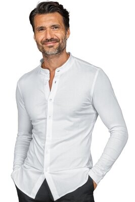 Camicia unisex Portorico stretch bianco