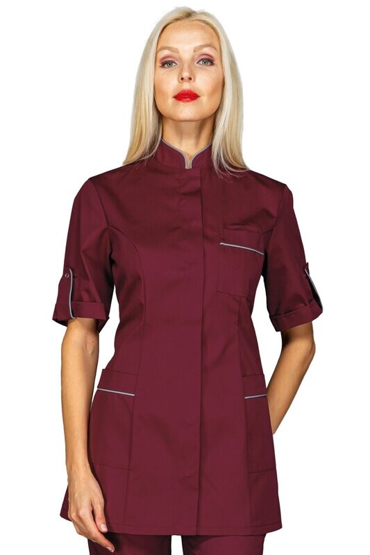 Casacca Antigua mezza manica bordeaux + codino grigio