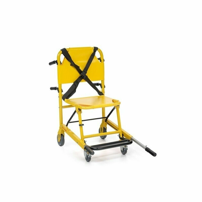 CHAISE PORTOIR 4 ROUES 6 POIGNÉES (noir,jaune ou orange)selon disponibilité. Photo non contractuelle