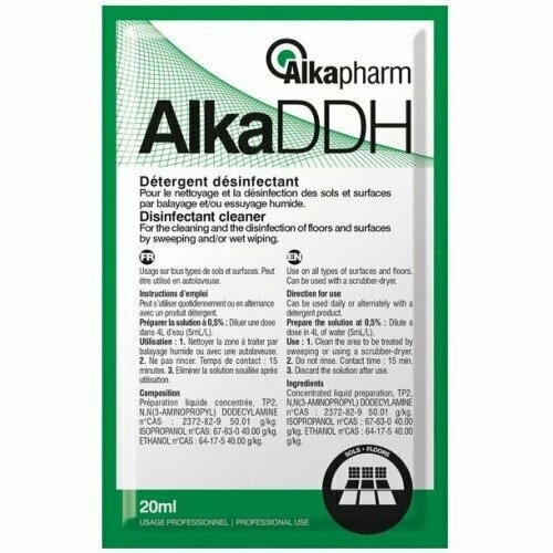 Détergent et Désinfectant pour les sols VENDU EN SACHET DE 50 DOSETTES EN 20ML