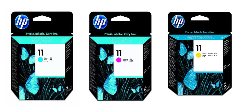 HP 11 C4811A (CYAN), C4812A (MAGENTA), C4813A (YELLOW) INK TONER (3-PACK)