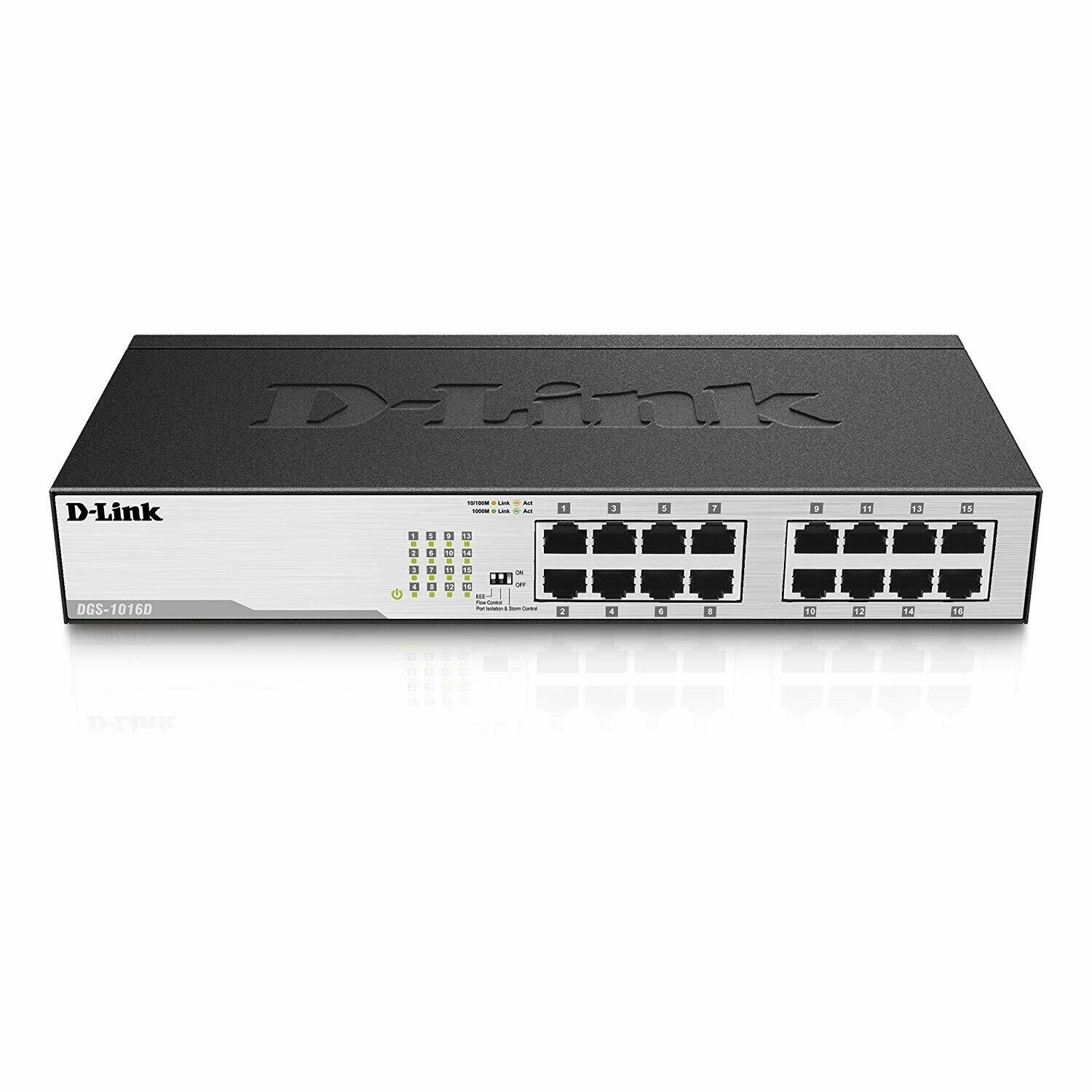 D-Link 16-Port Gigabit Network Switch (Desktop or Rack-mountable) (2-PACK)