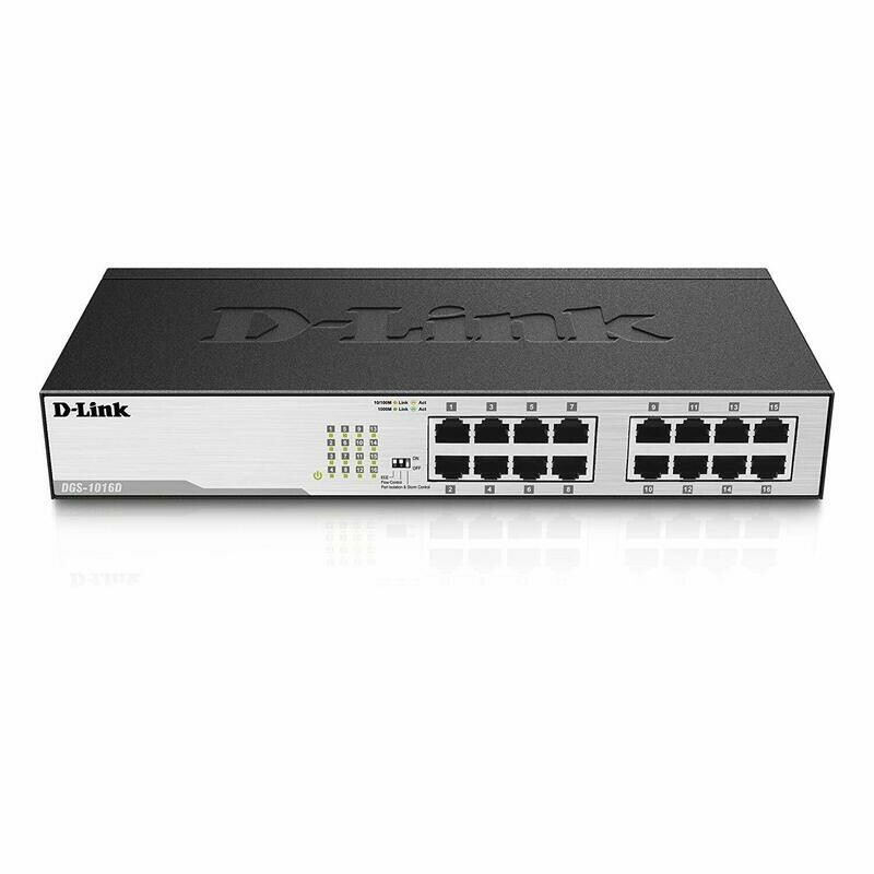 D-Link 16-Port Gigabit Network Switch (Desktop or Rack-mountable) (2-PACK)