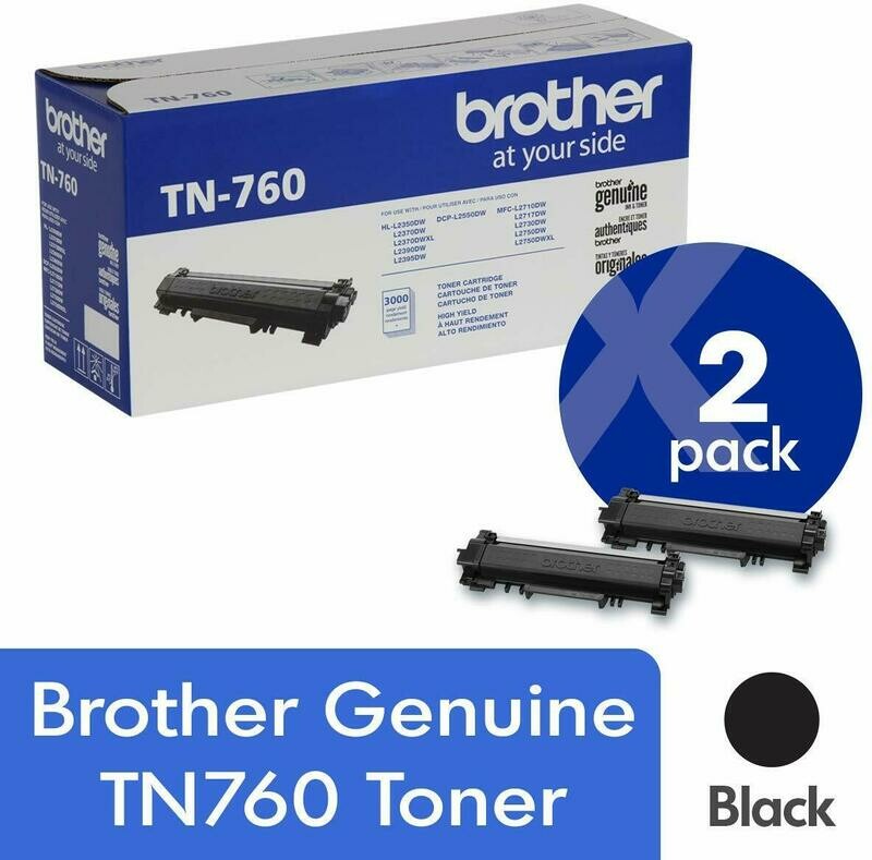 BROTHER TN-760 HIGH YIELD BLACK TONER (2-PACK)
