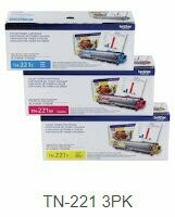 BROTHER TN-225 CMY TONER (3-PACK)