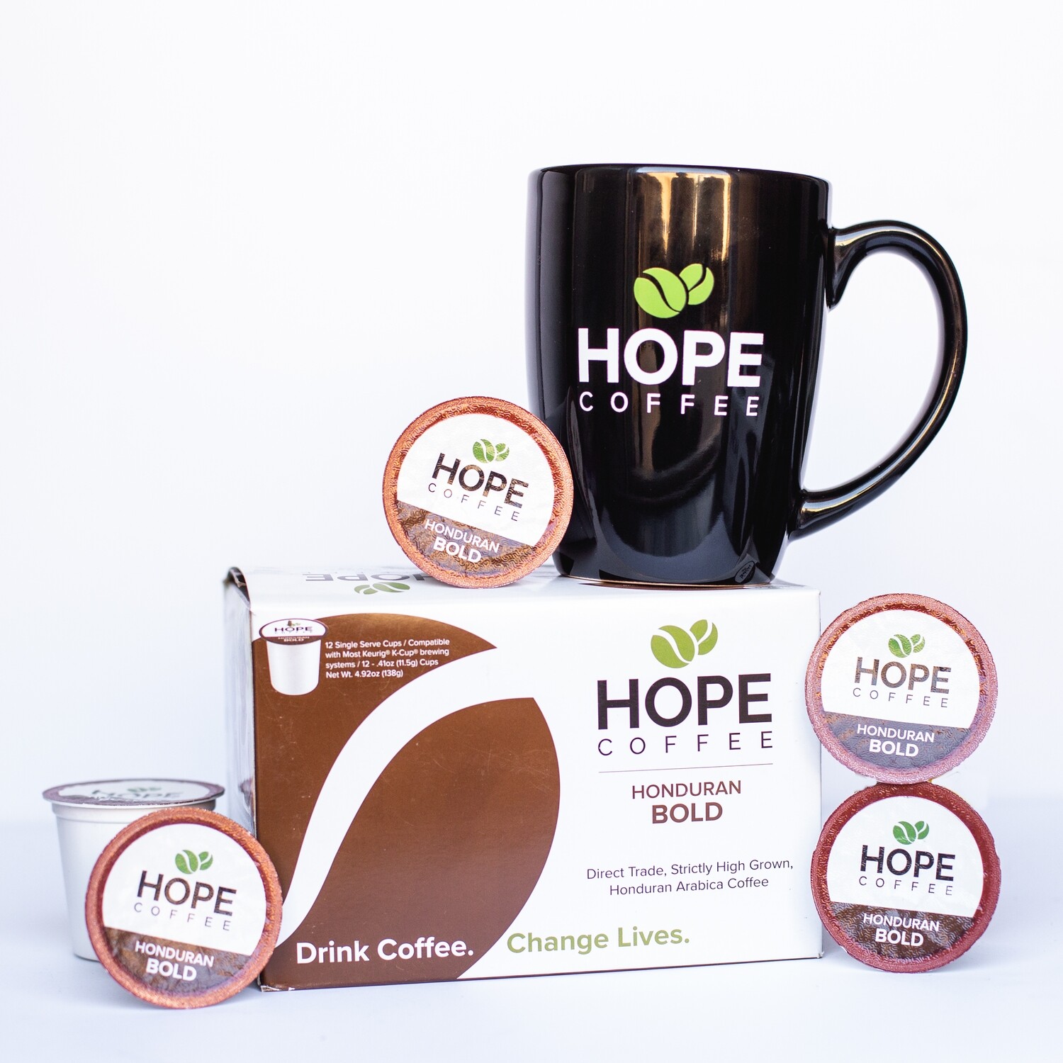 HOPE Coffee Mug and Box of Single Serve Cups starting at