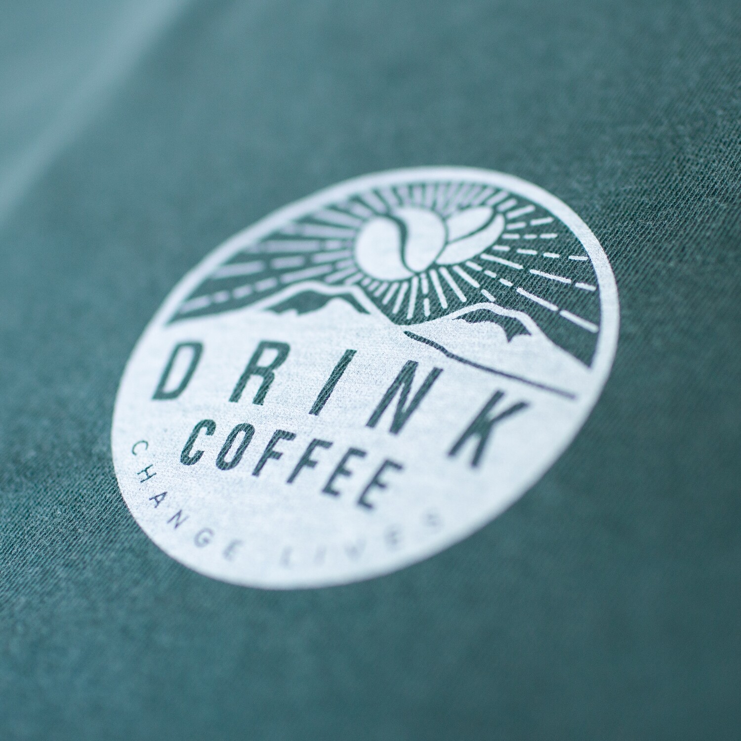 T-Shirt, Short Sleeve: Mountain Logo HOPE Coffee:  Blue Spruce