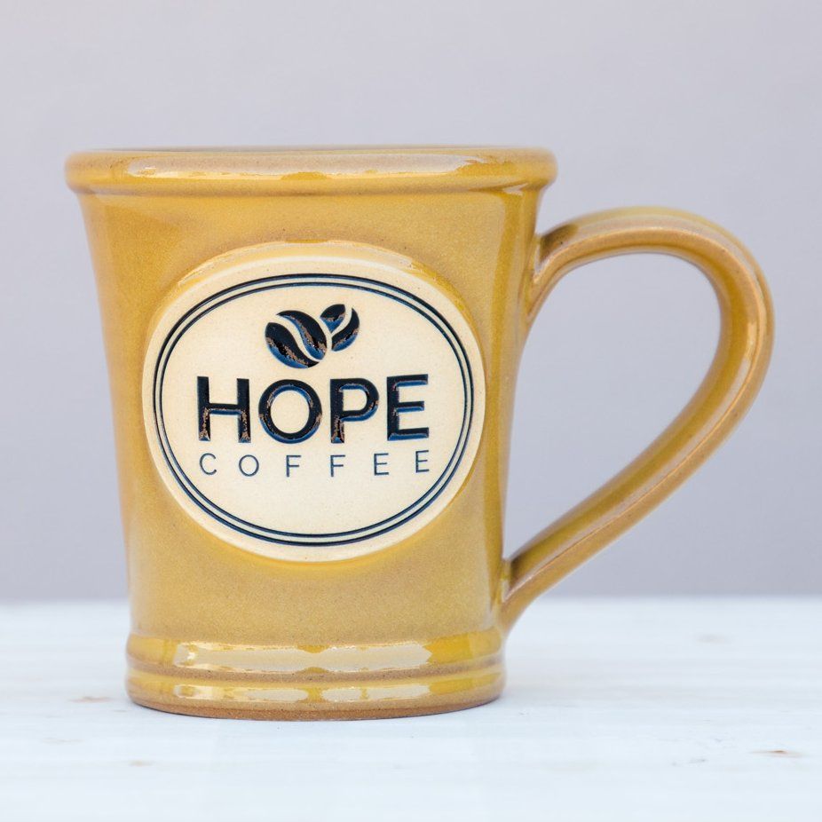 HOPE Coffee 10 oz Handcrafted Stoneware Mug - Julep Style Honey Glaze