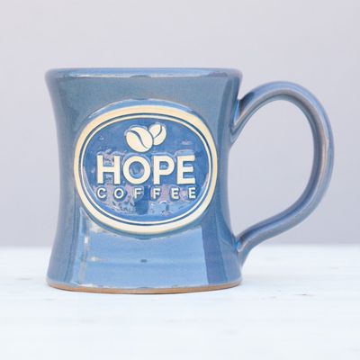 HOPE Coffee 12 oz Handcrafted Stoneware Mug - Diner Style Slate Gray Glaze