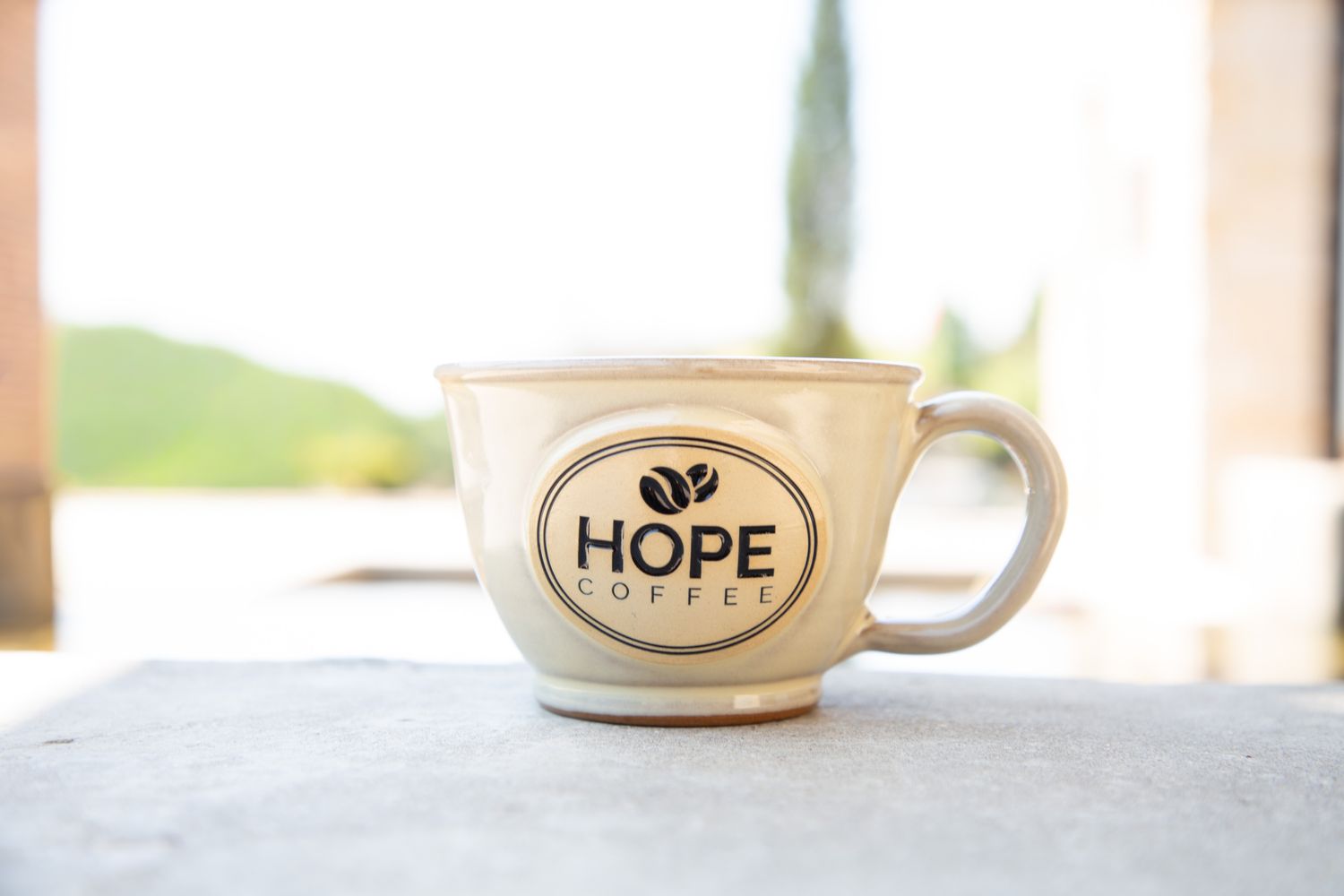 HOPE Coffee 10 oz Handcrafted Stoneware Mug - French Latte Style Butter Glaze