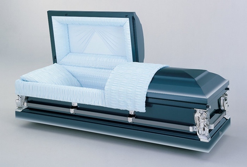 Antique Blue : 20 Guage Batesville Casket