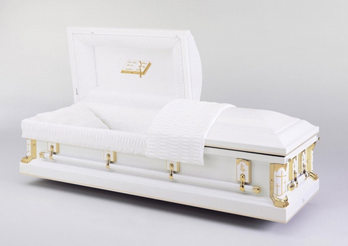 Gold Cross : 18 Guage Batesville Casket