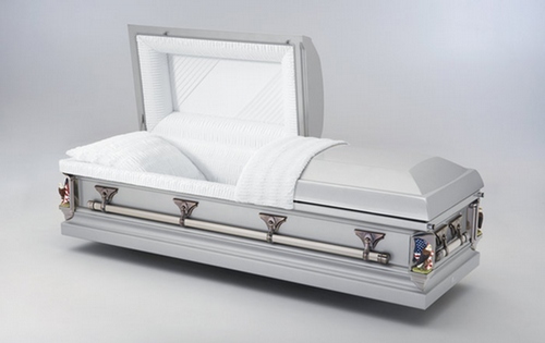 Silver Platinum : 18 Guage Batesville Casket