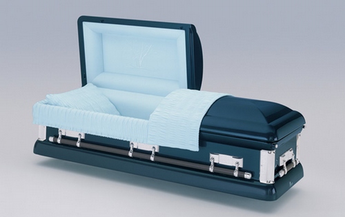 Neopolitan Blue : 18 Guage Batesville Casket