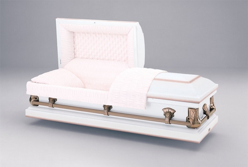 Saturn White : 20 Guage Batesville Casket