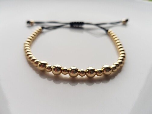 Small beads armband goud