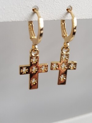 Cross with crosses goud