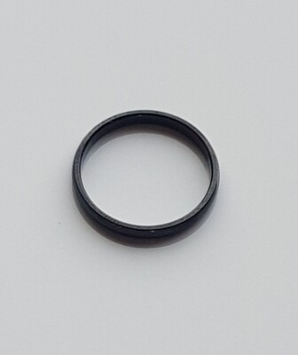 Minimalistische ring zwart stainless steel