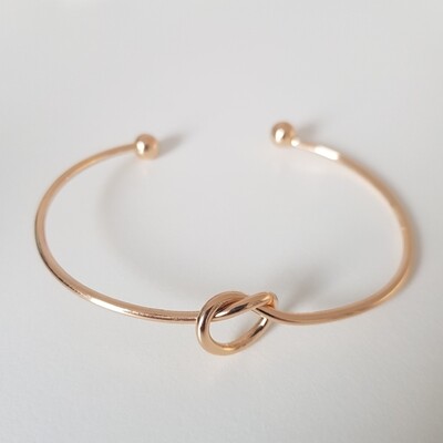 Knotted armband goud