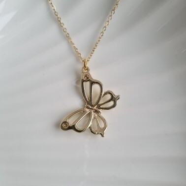 Butterfly ketting goud