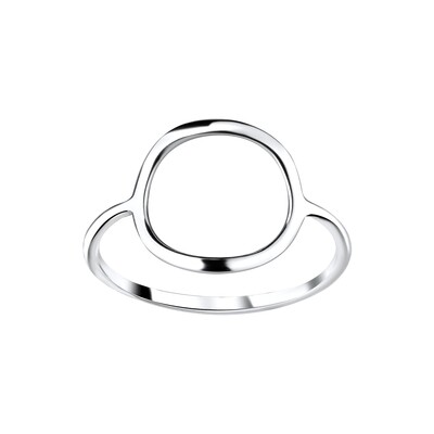 Maxi open coin ring 925 sterling zilver
