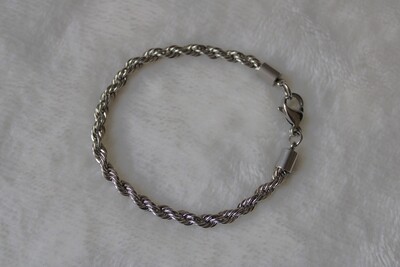 Twisted armband stainless steel