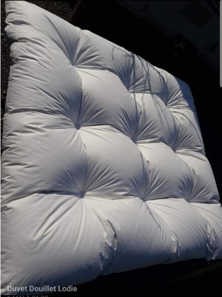 Couette naturelle piquée et ces deux oreillers