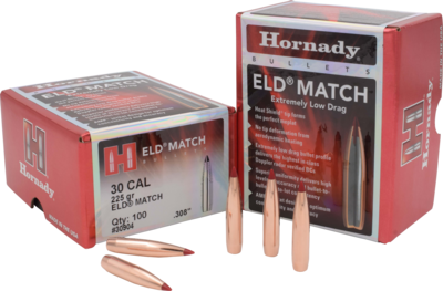 Hornady Eld Match, Horn 30904  Bull .308 225 Eld-m             100/15