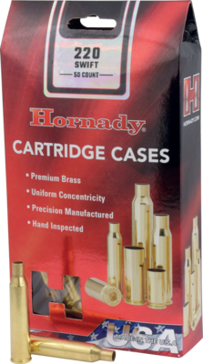 Hornady Unprimed Cases, Horn 8615    Unp Case 220 Swift               50/5