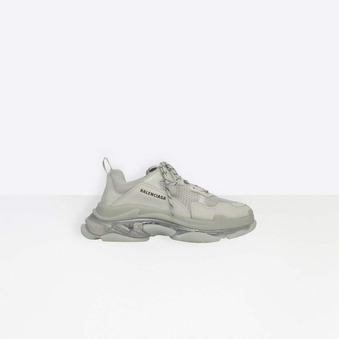 Balenciaga triple s clear sole gray