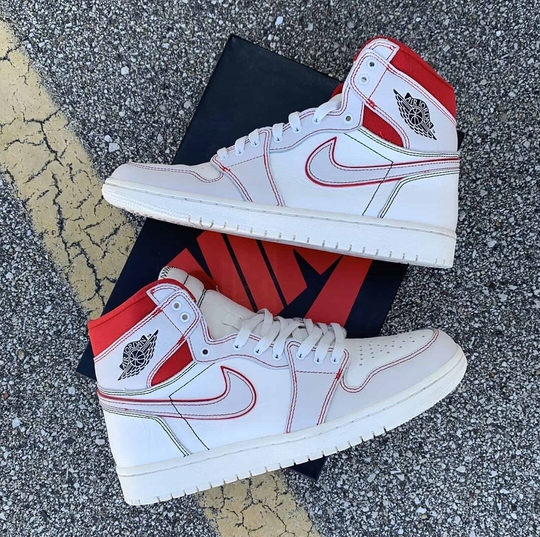 Jordan 1 Retro High Phantom Gym Red  