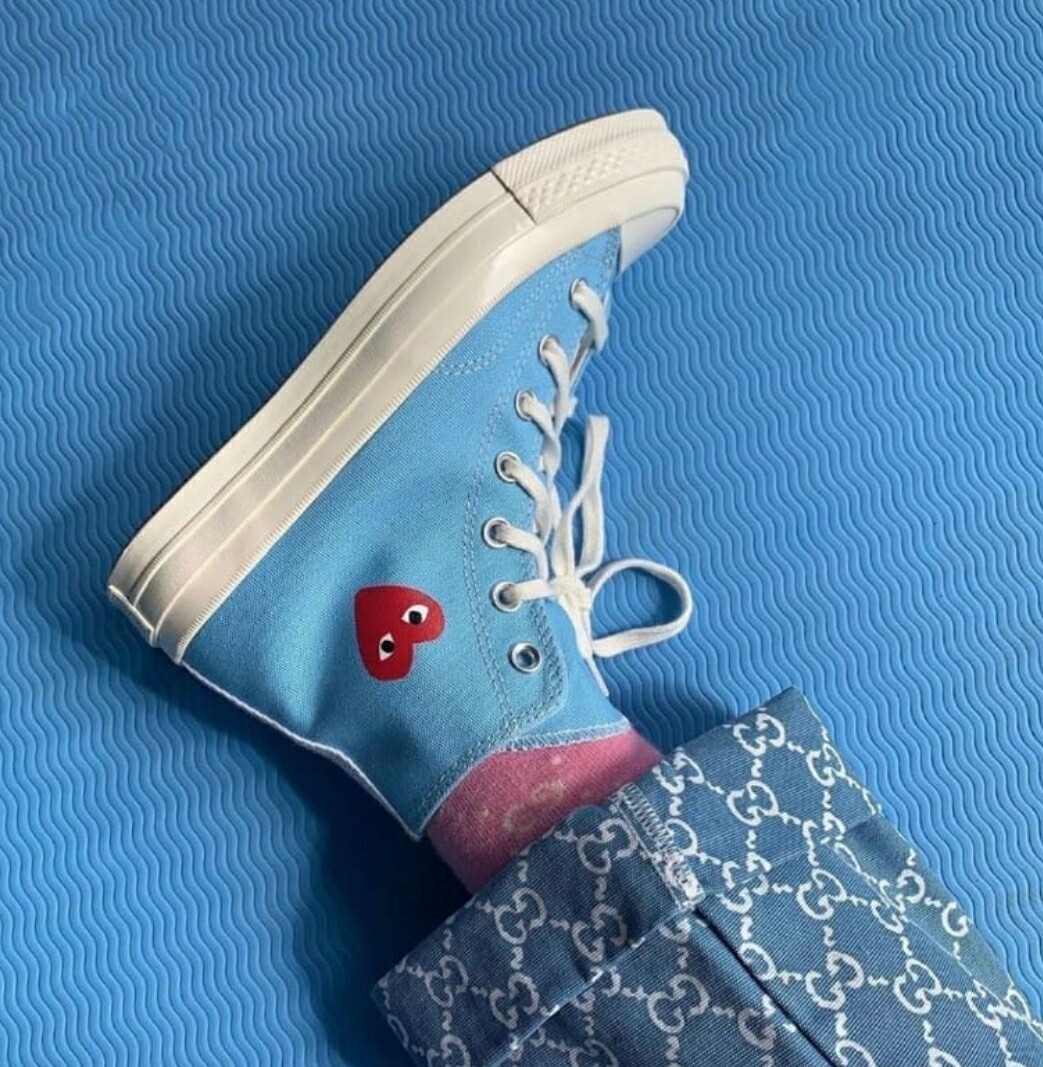Converse70s CDG play bright blue