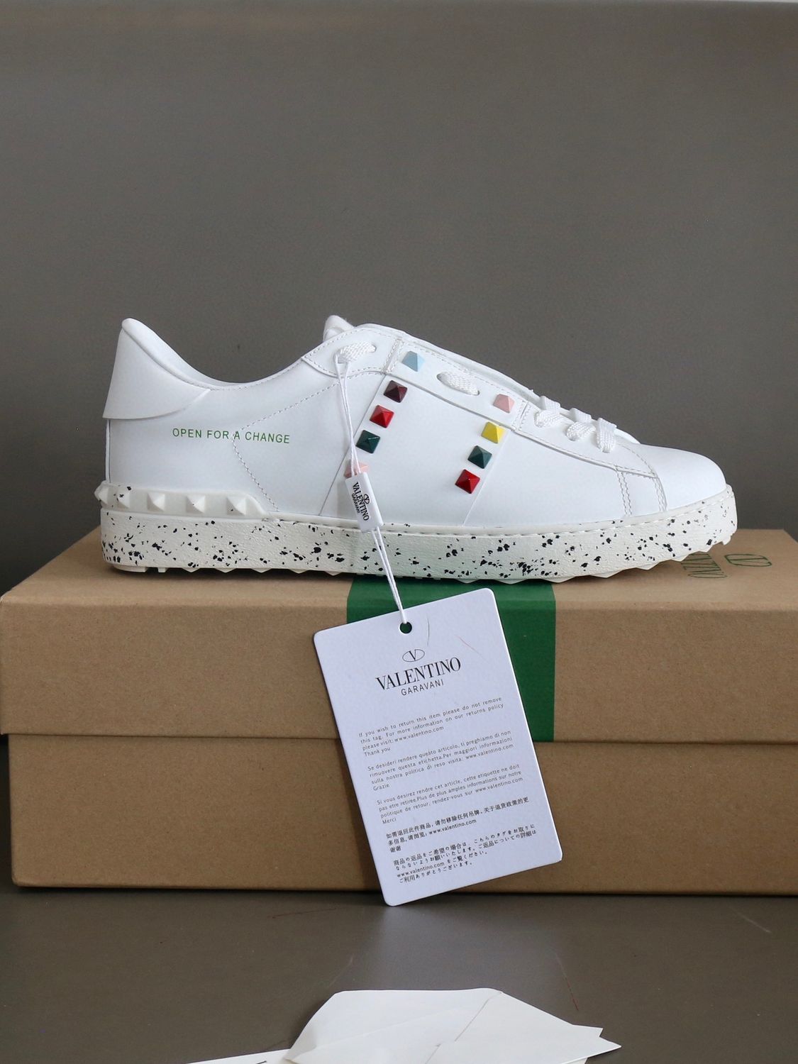 VALENTINO UNISEX DUPE SNEAKERS ROCKSTUD RAINBOW