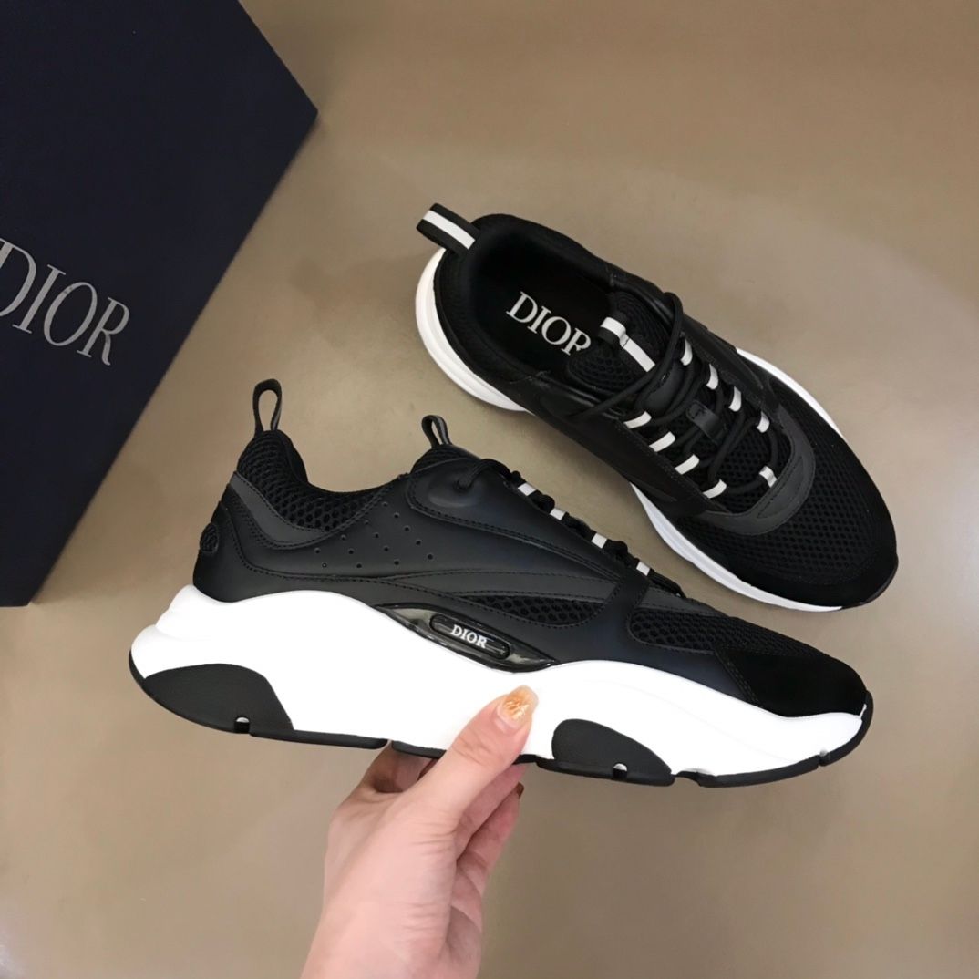 Sneaker Dior B22 Dupe Black white sole 