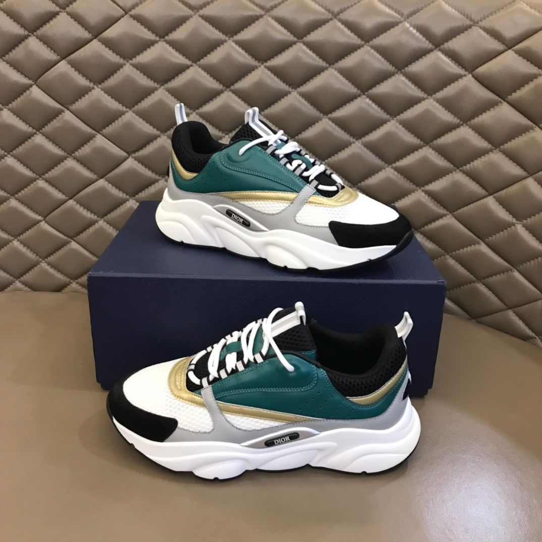 Sneaker Dior B22 Dupe green gold stripes