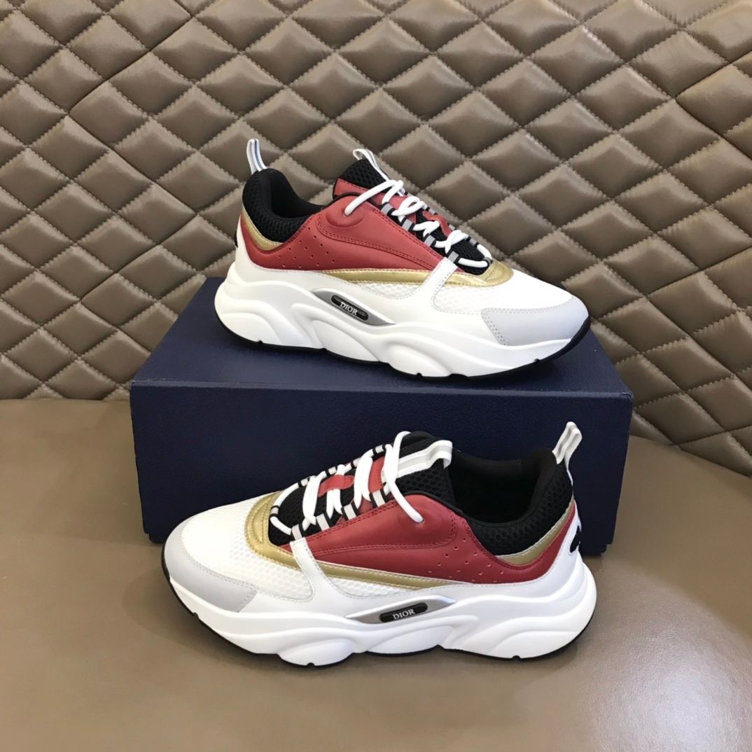 Sneaker Dior B22 Dupe darkorange gold stripe 