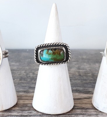 square turquoise ring