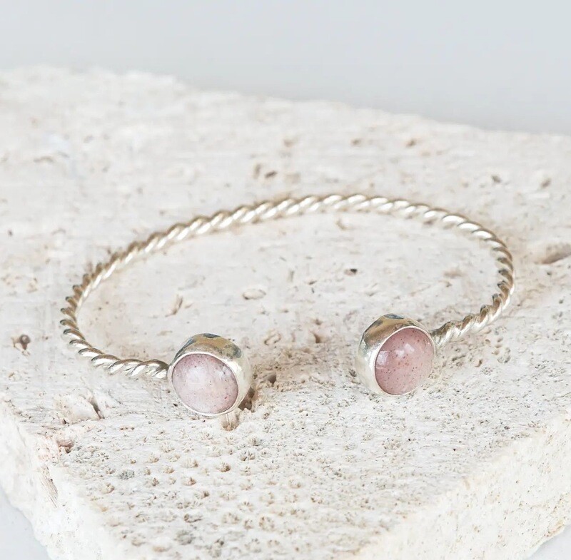 Strawberry Moonstone Cuff