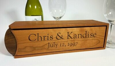 Custom Carved Wedding/Anniversary Wine Box