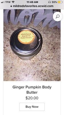 Ginger Pumpkin Body Butter ll 