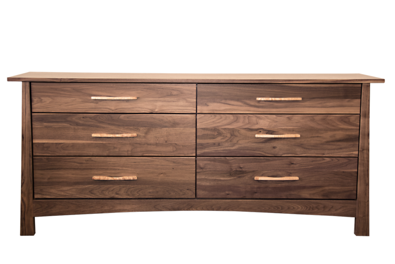 Reflections Walnut 6 Drawer Dresser