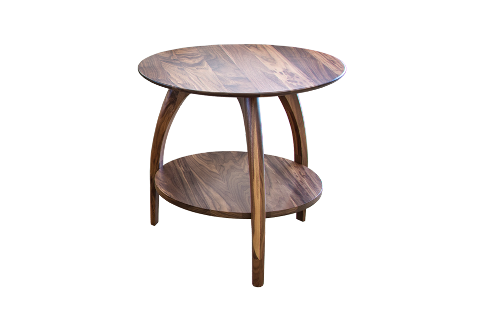Tibro Limited Edition Walnut Round End Table