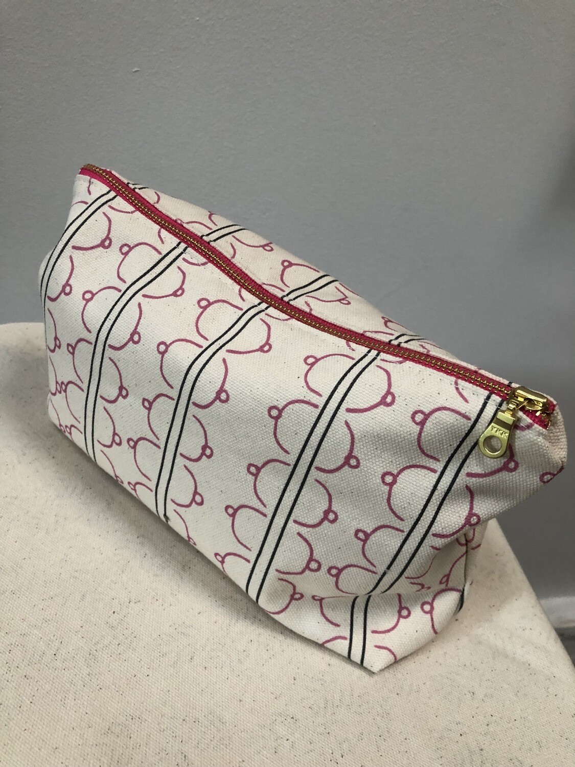 "Tata" Stripe Makeup Bag "Tata" Stripe Makeup Bag