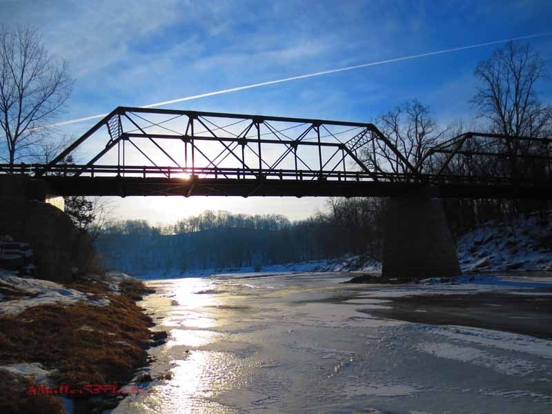 January Sun on Motor Mill Bridge - 2013