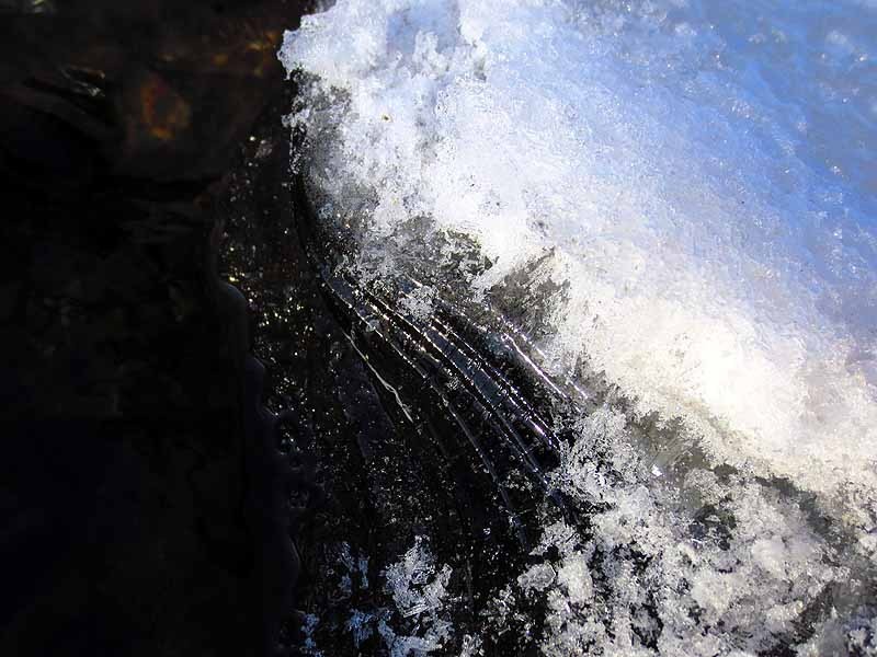 Water, Ice, Interface Golden Light Motor Mill Historic Park, IA January 2013
